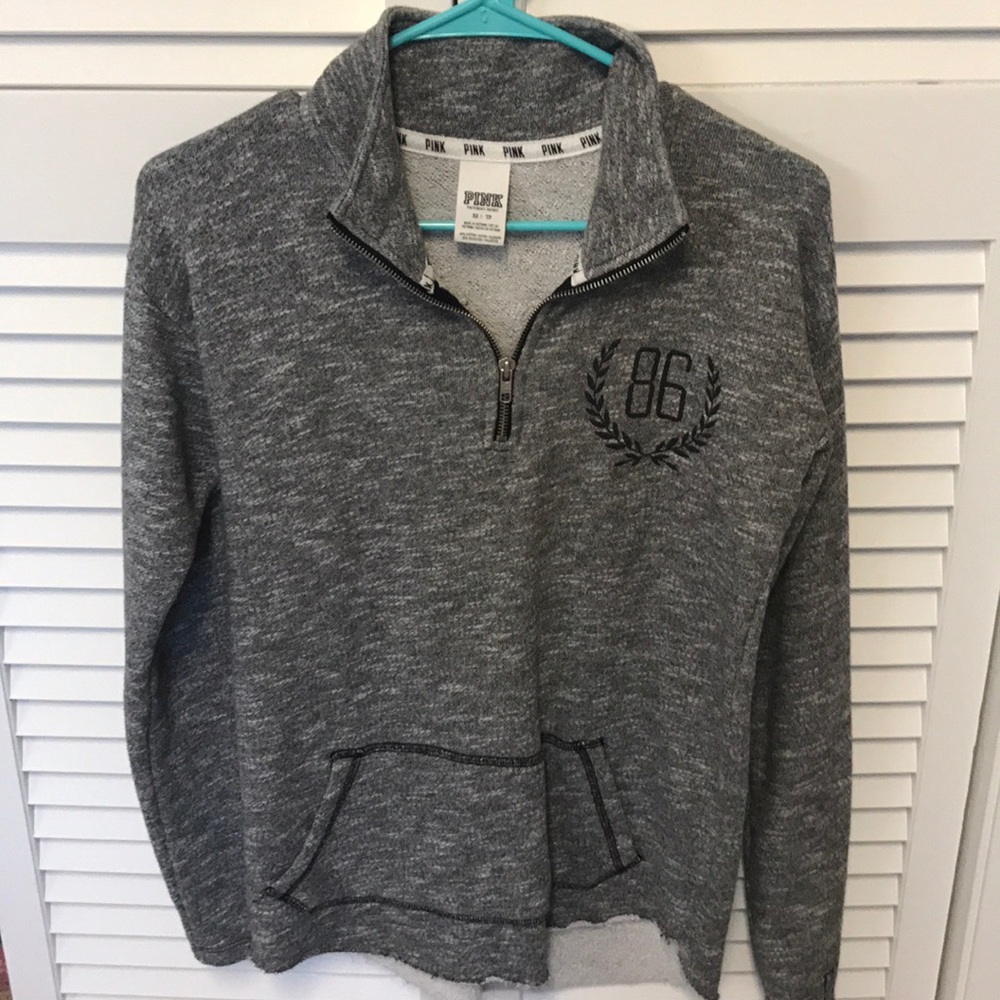 VS Pink quarter zip pullover